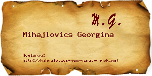 Mihajlovics Georgina névjegykártya
